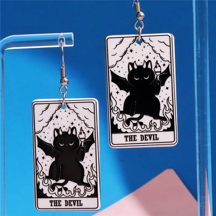 Tarot Earrings Cat Variant