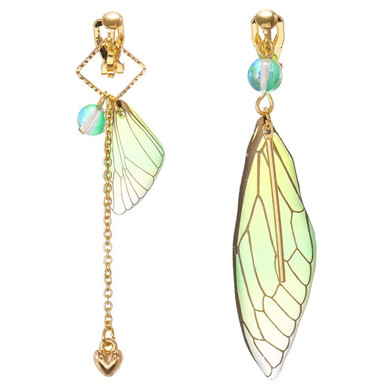 Asymmetrical Butterfly Wing Earrings