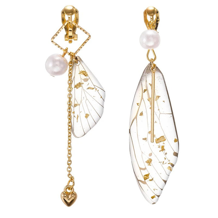 Asymmetrical Butterfly Wing Earrings