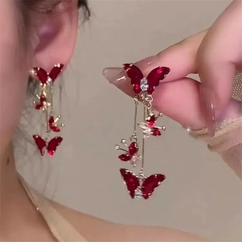 Crystal Butterfly Earrings