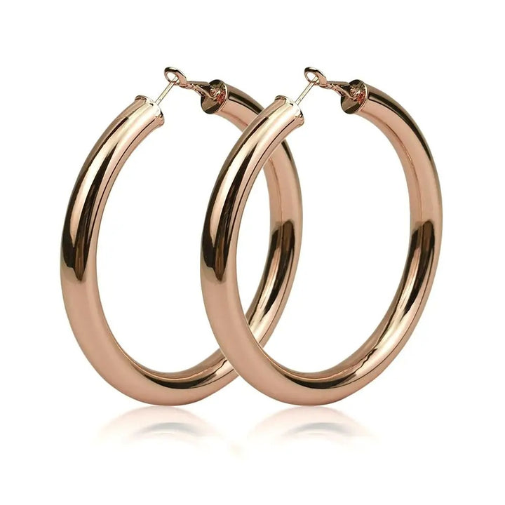 Oversized Earring Hoops | Plated 14k Gold