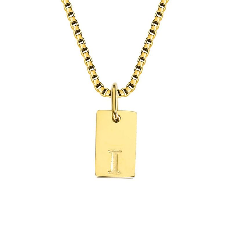 Initialen Ketting Aleid | 14k Verguld Goud