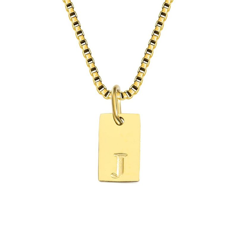 Initialen Ketting Aleid | 14k Verguld Goud