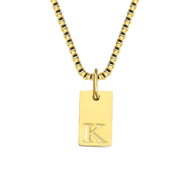 Initialen Ketting Aleid | 14k Verguld Goud