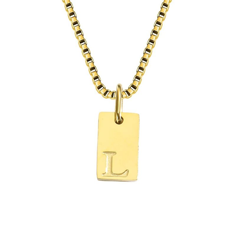 Initialen Ketting Aleid | 14k Verguld Goud