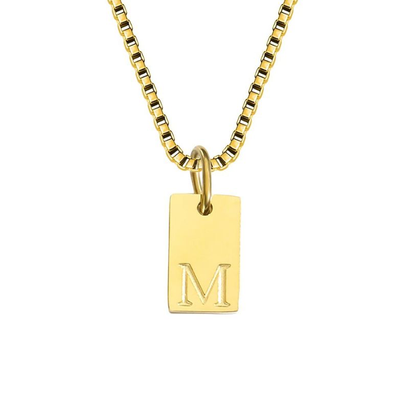 Initialen Ketting Aleid | 14k Verguld Goud
