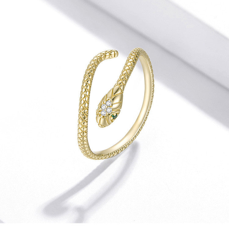 Silver Serpent Ring | 925 Sterling Silver, Adjustable