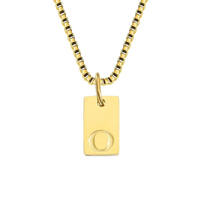 Initialen Ketting Aleid | 14k Verguld Goud