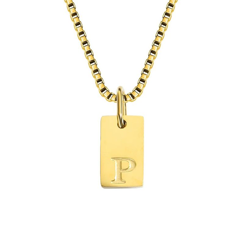 Initialen Ketting Aleid | 14k Verguld Goud