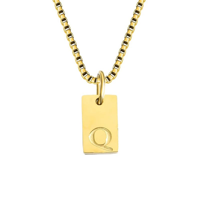 Initialen Ketting Aleid | 14k Verguld Goud