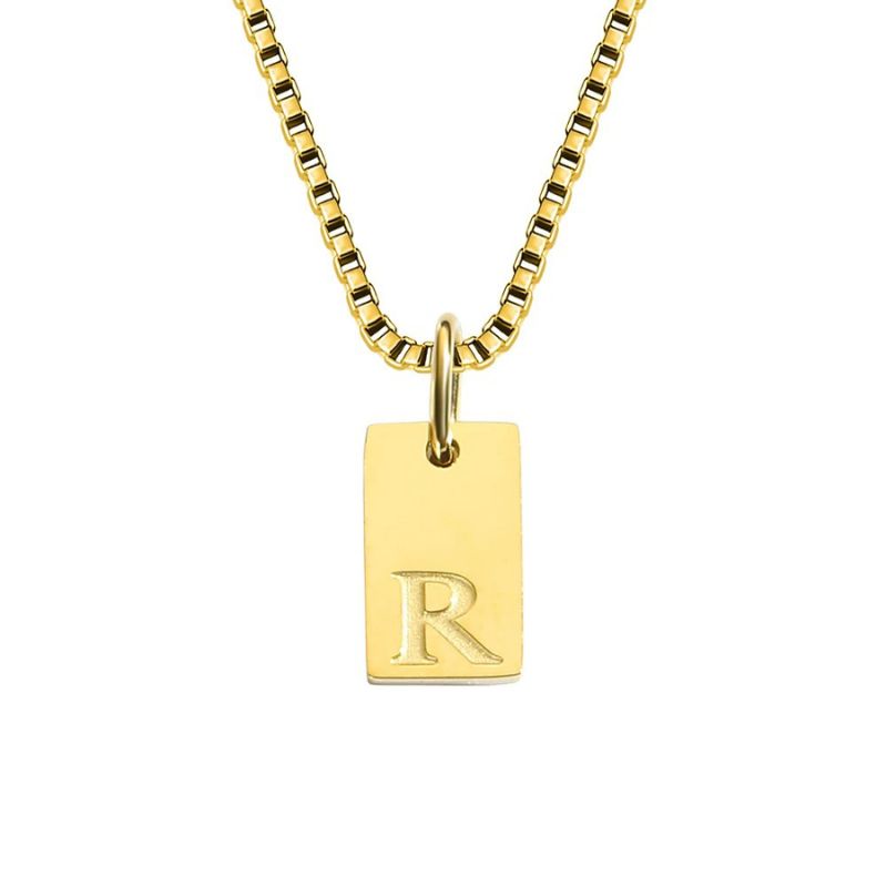 Initialen Ketting Aleid | 14k Verguld Goud