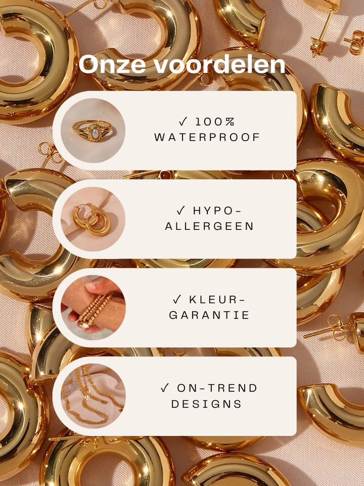 Zoetwaterparel Ketting | 14K Verguld Goud & Hypoallergeen