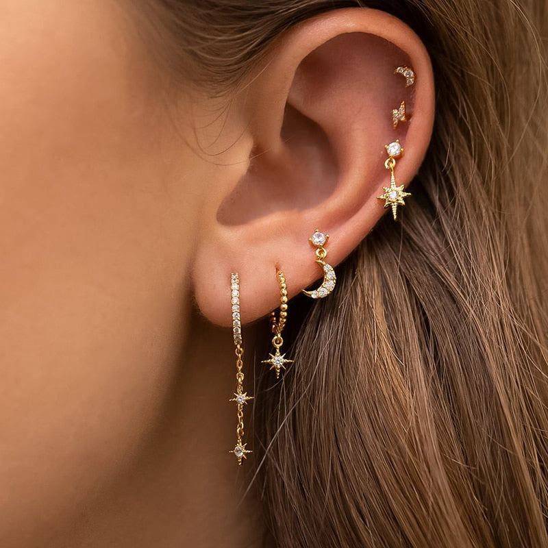 Sterrenlicht Oorbellen | 14k Plated Gold