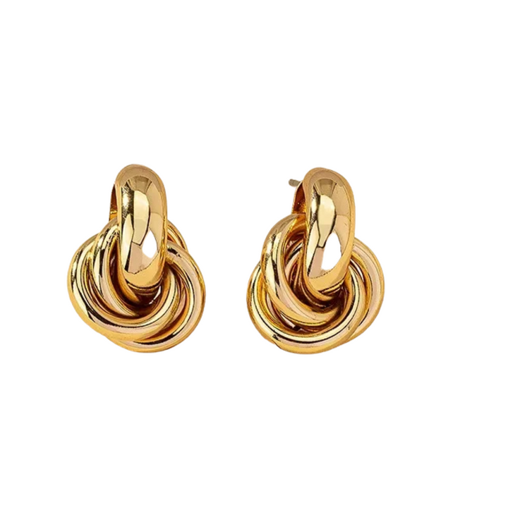 Boucles d'oreilles à bouton | Or plaqué 14k