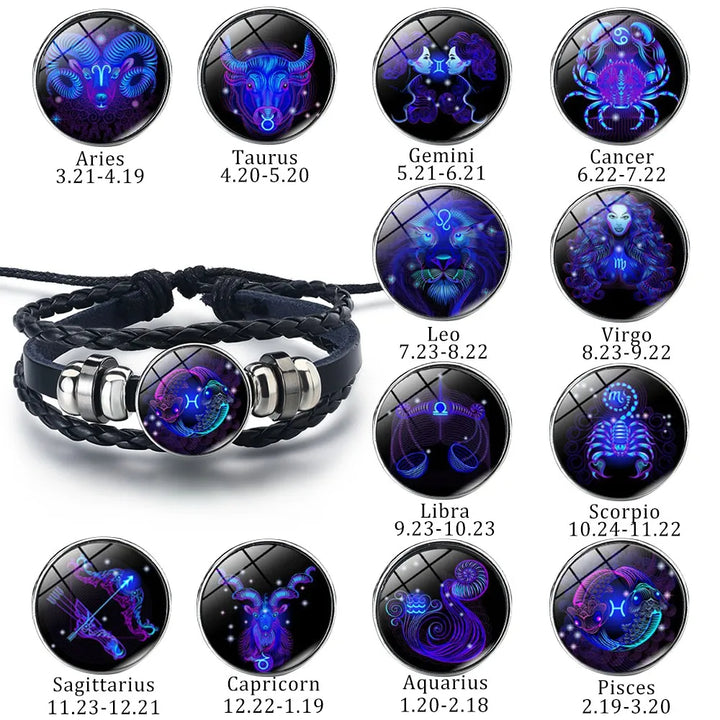 Zodiac Sign Galaxy Armband