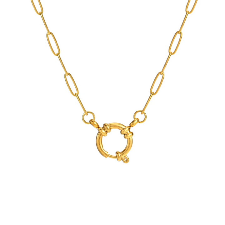 Ketting met Ring Detail | 14k Verguld Goud