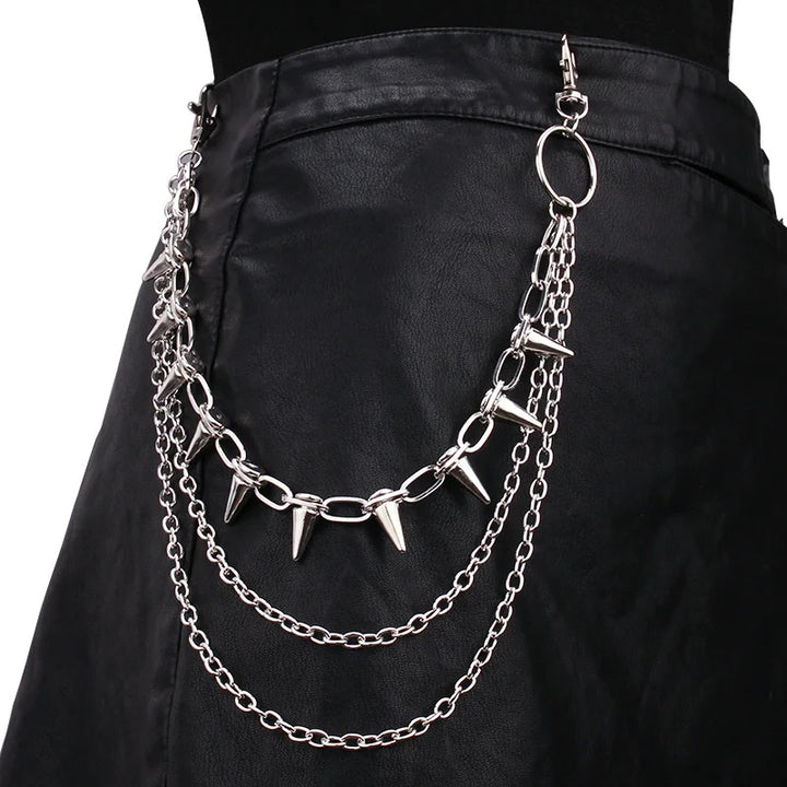 Punk Metal Broek Ketting Gothic Jeans