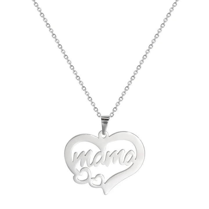 Mama Ketting met Hartvorm | 925 Sterling Zilver