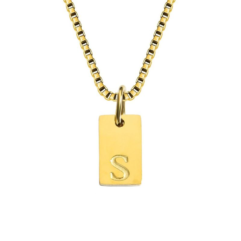 Initialen Ketting Aleid | 14k Verguld Goud