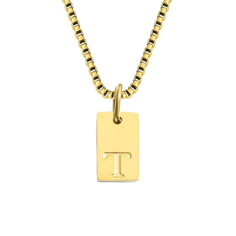 Initialen Ketting Aleid | 14k Verguld Goud