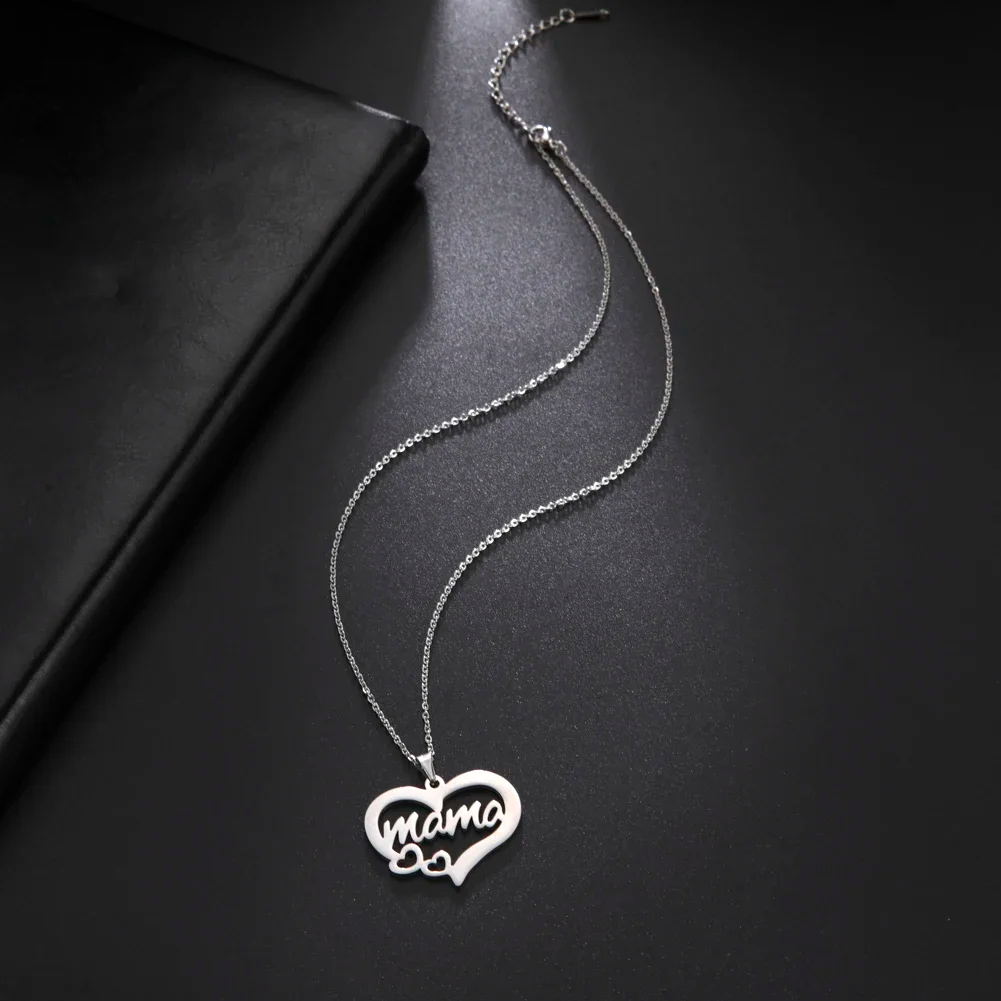 Mama Ketting met Hartvorm | 925 Sterling Zilver