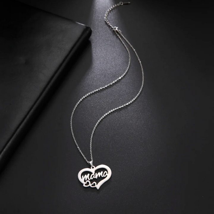 Mama Ketting met Hartvorm | 925 Sterling Zilver