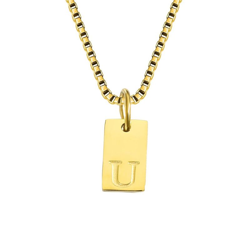 Initialen Ketting Aleid | 14k Verguld Goud