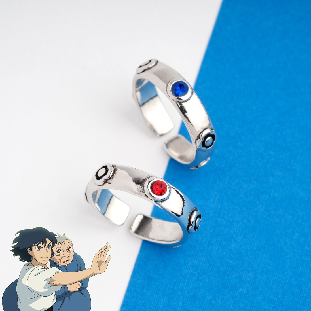 Howl's Moving Castle Ringset Wizard Howl & Sophie 1+1 GRATIS (adjustable: ONE SIZE FITS ALL)