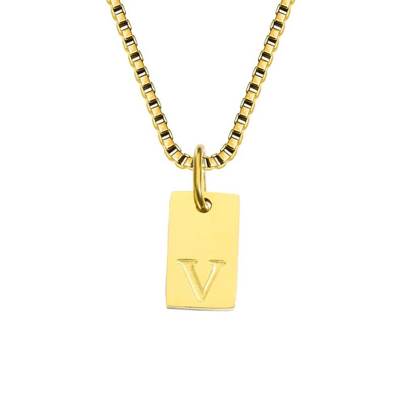 Initialen Ketting Aleid | 14k Verguld Goud