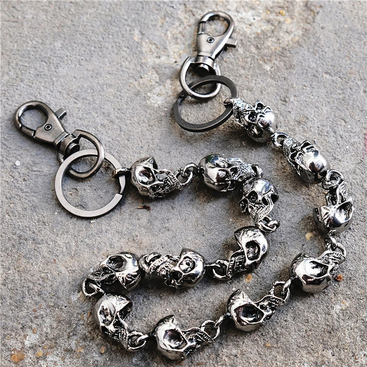 Jeans Chain Gothic Skulls