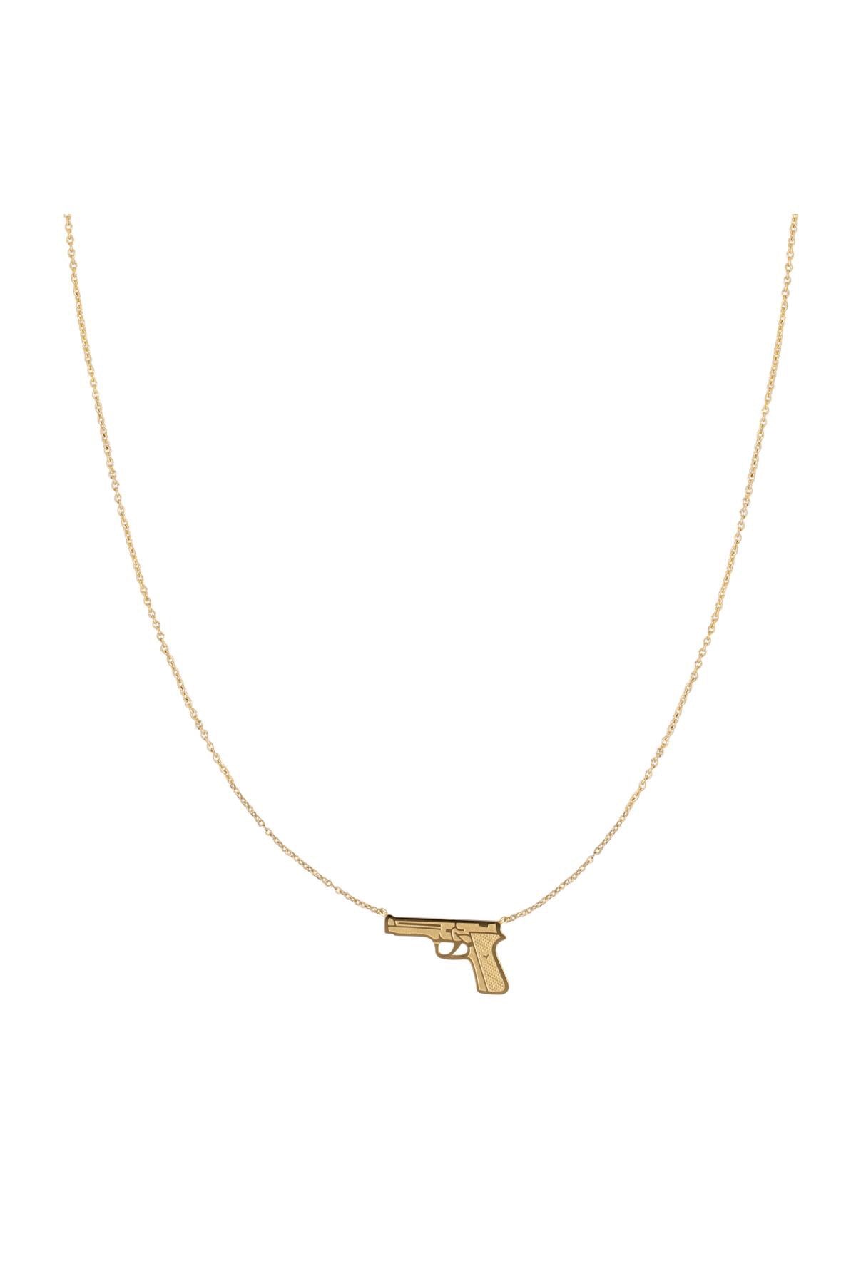 Pistool Hanger Ketting | 925 Sterling Zilver