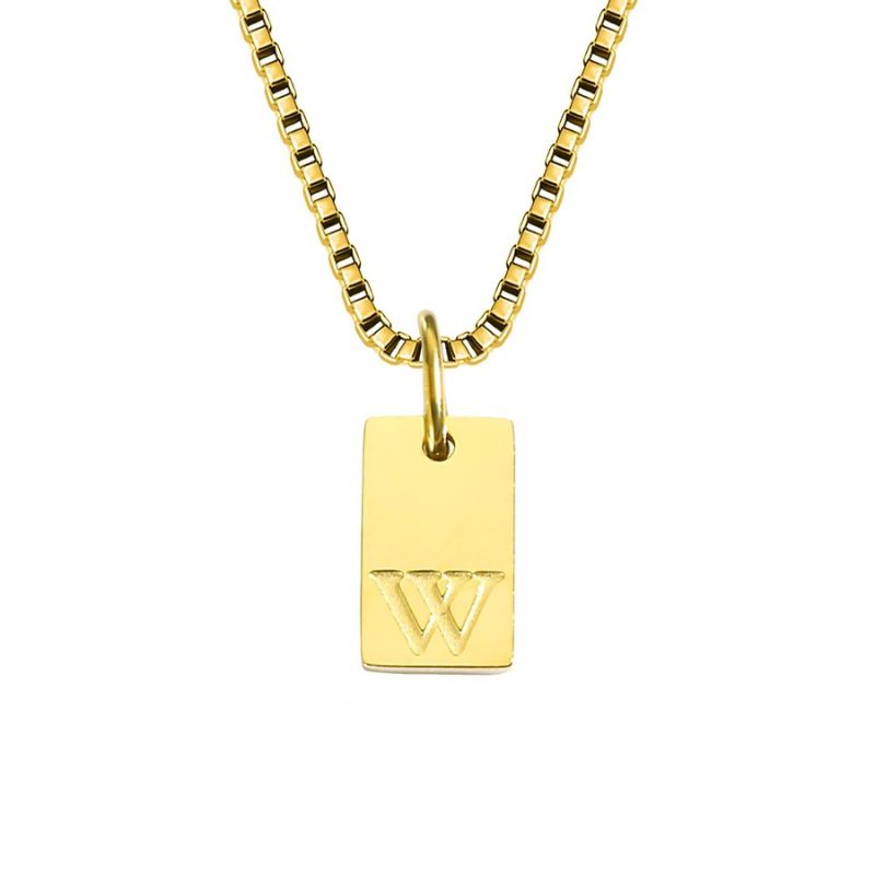 Initialen Ketting Aleid | 14k Verguld Goud