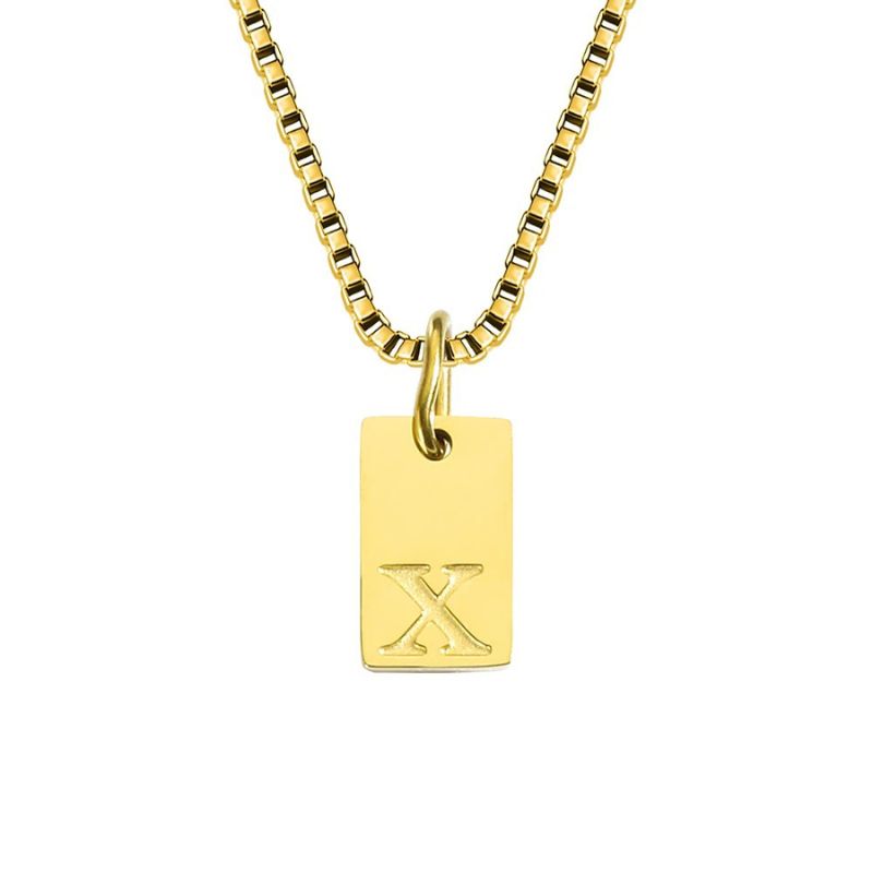 Initialen Ketting Aleid | 14k Verguld Goud
