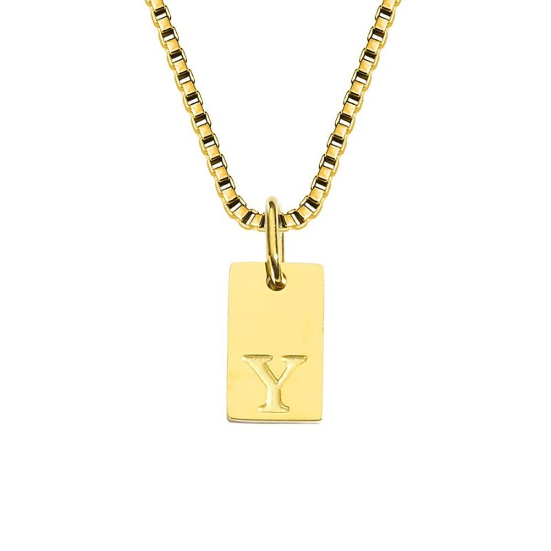 Initialen Ketting Aleid | 14k Verguld Goud