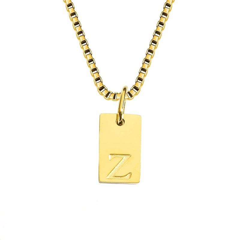 Initialen Ketting Aleid | 14k Verguld Goud
