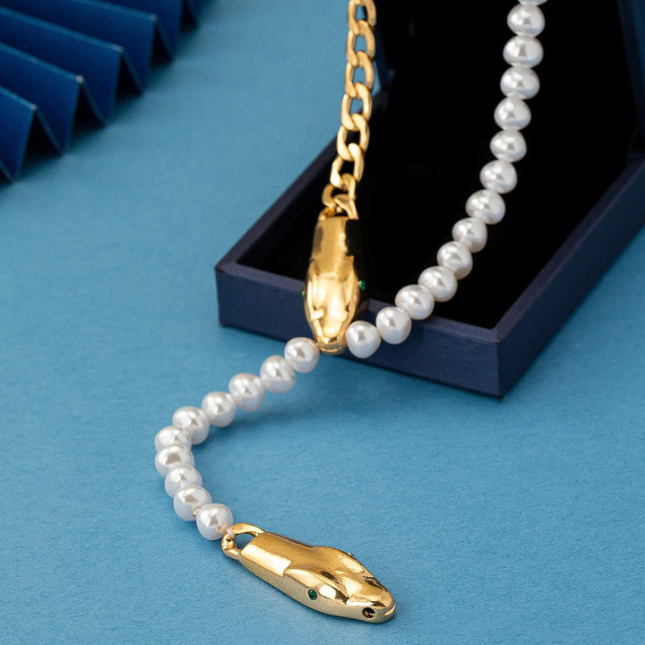 Snake Pearl Chain | Bold Design