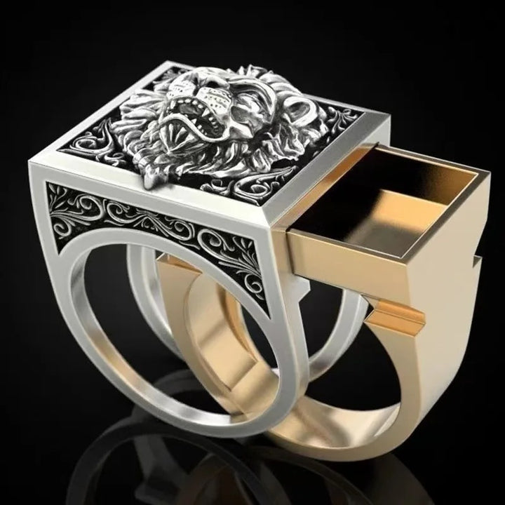 Alpha Lion Ring | Geometrical Elegance (Secret Storage)