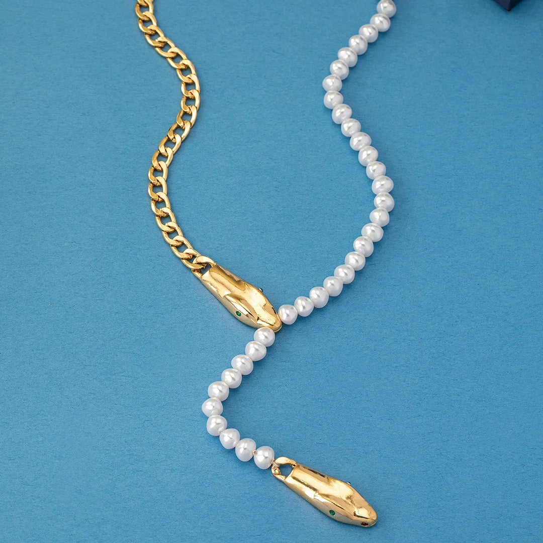 Snake Pearl Chain | Bold Design