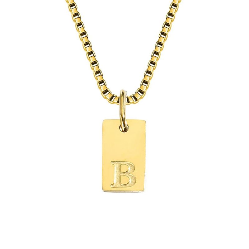 Initialen Ketting Aleid | 14k Verguld Goud