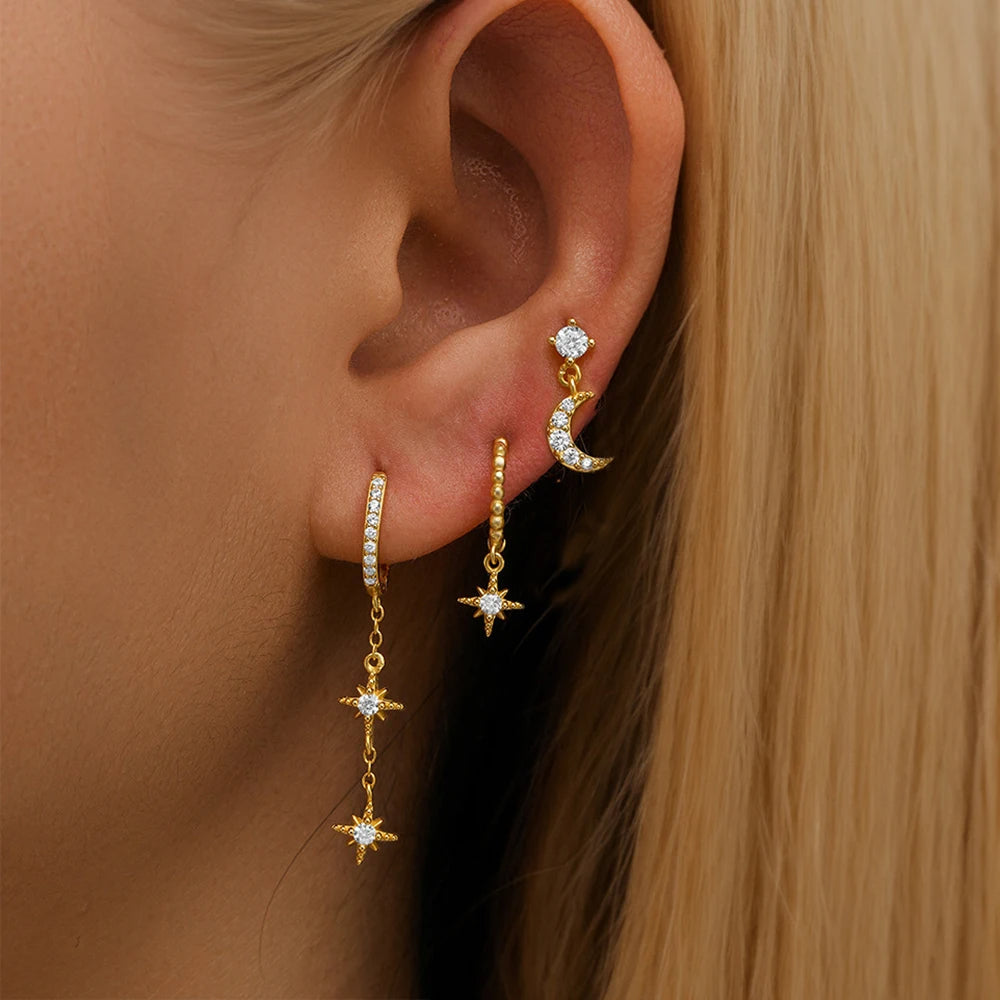 Sterrenlicht Oorbellen | 14k Plated Gold