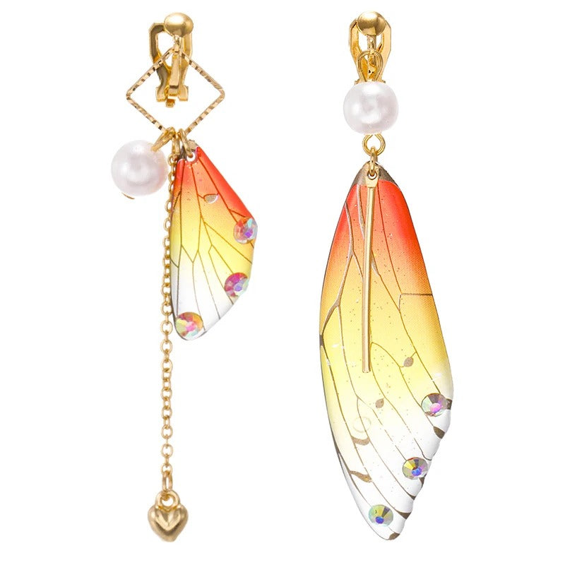 Asymmetrical Butterfly Wing Earrings