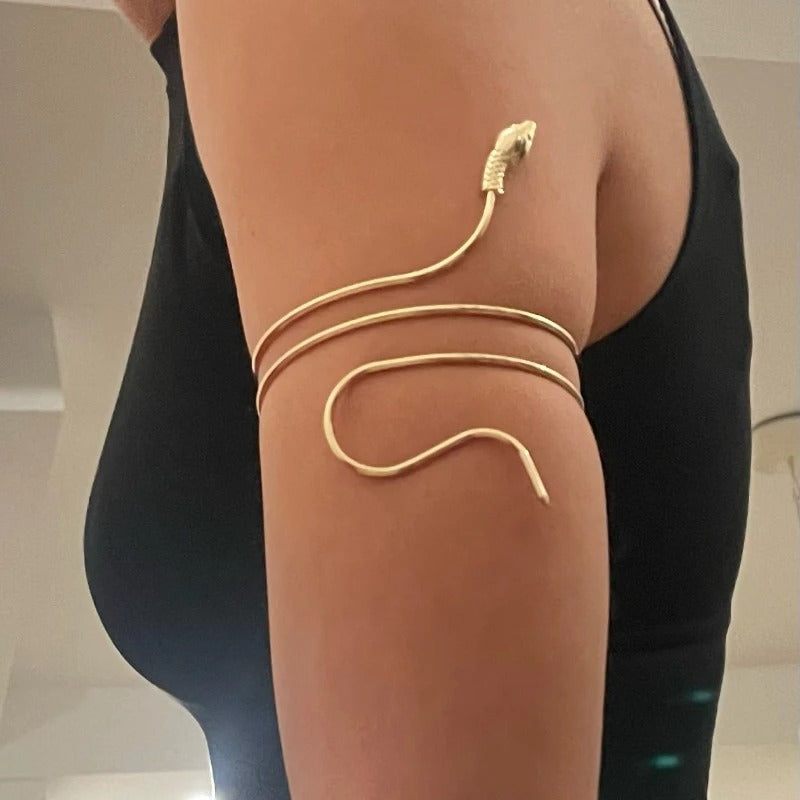 Arm Bracelet Snake Chain | Plated 14k Gold