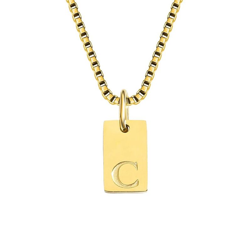 Initialen Ketting Aleid | 14k Verguld Goud