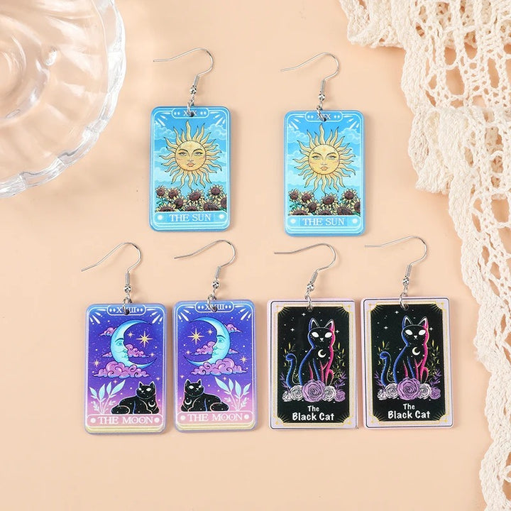 Tarot Card Earrings | Galaxy Design voor Kosmische Spirituelen