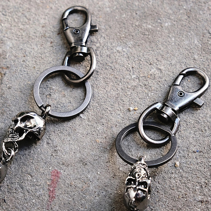 Jeans Chain Gothic Skulls