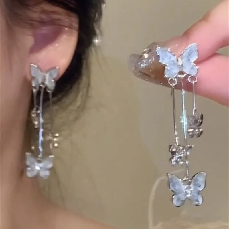 Crystal Butterfly Earrings