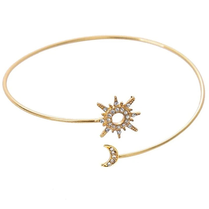 Arm Bracelet Sun & Moon | Plated 14k Gold