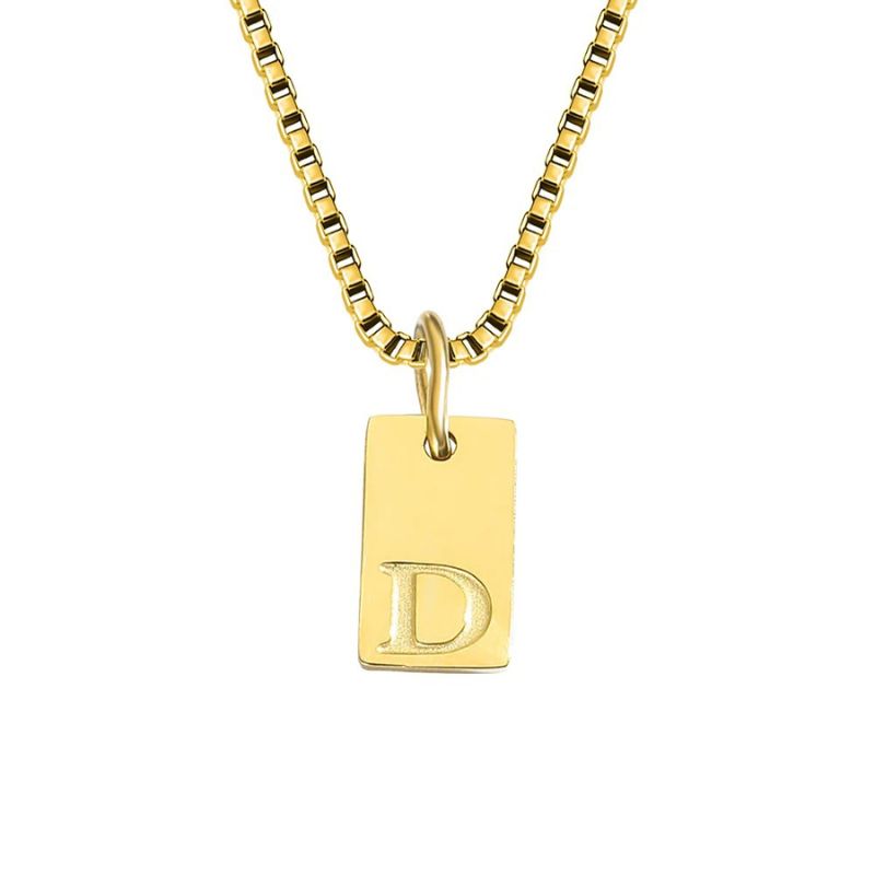 Initialen Ketting Aleid | 14k Verguld Goud