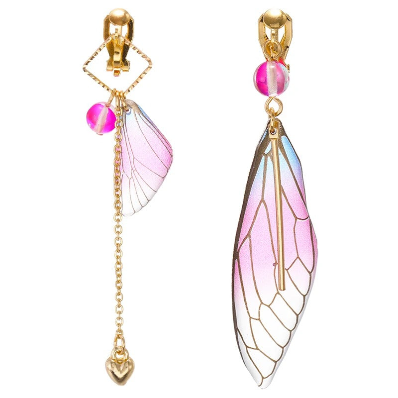 Asymmetrical Butterfly Wing Earrings