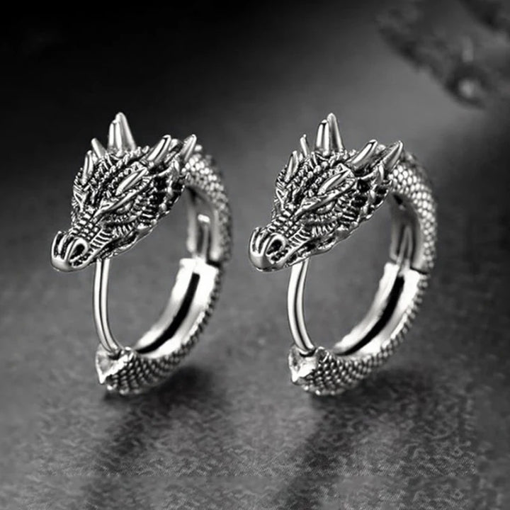 Dragon Head Earrings | Fantasy Collection 14k Plated Gold